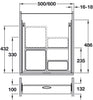 VS Envi Drawer Bin 500mm 1x1.2+1x2.7L