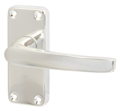 Lever on Plate 102x40mm Latch PA CLR