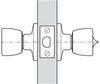 Privacy Lock Knob Set 70mm Steel SC