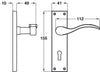 Pewter Effect Scroll Lock Handle CLR