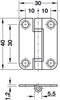 Folding Door Hinge 40x29mm Steel NP