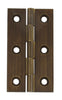 BRASS Butt Hinge 64x35m Antique Bronze & Satin St/Steel pin