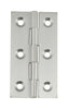 BRASS Butt Hinge 64x35mm Satin Chrome & Satin St/Steel pin