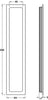 Flush Pull Hdl Plain 305x64mm Brass SN