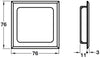 Flush Pull Hdl Thick 76x76mm Brass SN