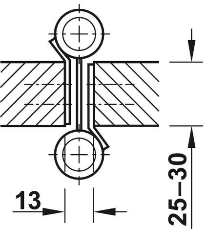 Startec Spr Hinges Dbl Act 122x54mm NPS