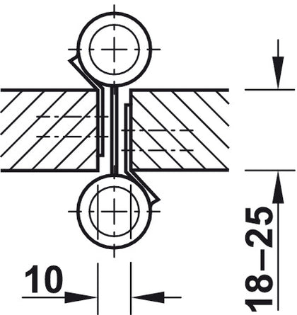 Startec Spr Hinges Dbl Act 97x50mm PBPS