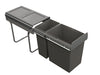 Tek PO Bin Hinged 300mm 10+20L Dk Grey