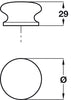 Knob 56mm Beech CLR