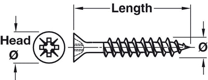 Multipurpose Scr Prt Csk PZ D5.0x80mm