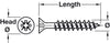 Multipurpose Scr Prt Csk PZ D5.0x80mm