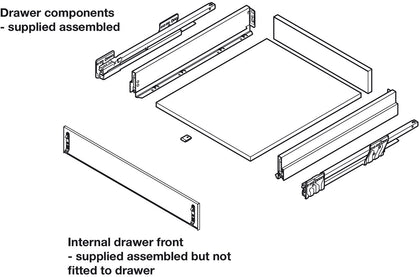 NovaPro Scala Stack Rail 1+4 500mm Slv