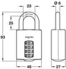 Combination Padlock 4096 Shackle Open