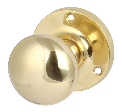 Mortice Mush Knob Set D50/61mm Brs PB