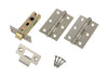 Mort.Latch Bolt w.3 Hinges Satin Nickel