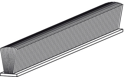 Dust Strip 100m Roll 5.5x10 mm Grey