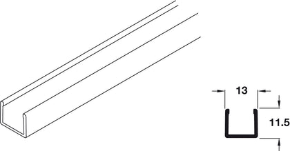 Japanese Door Profile for Wood 2m Slv