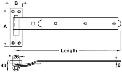 Fold Eye Band w HookOn Plt 457mm Crank