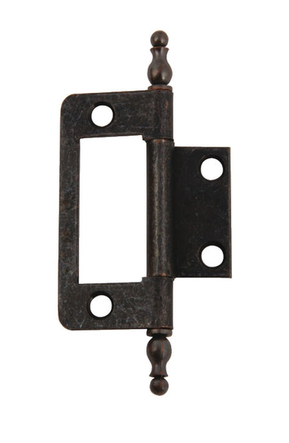 Finial Flush hinge 50mm Brnz - 2Pk