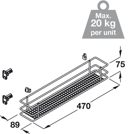 VS SUB Side 150mm Bskt UH 2xSph Chr