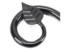 Black Leaf Curtain Finial (pair)