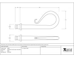 Black Shepherd's Crook Curtain Finial (pair)