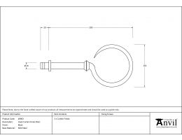Black Hook Curtain Finial (pair)