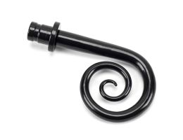 Black Monkeytail Curtain Finial (pair)
