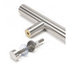 Satin SS (316) 1.8m T Bar Handle Bolt Fix 32mm Ø
