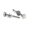 Satin SS (316) 1.8m T Bar Handle Bolt Fix 32mm Ø