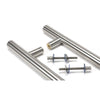 Satin SS (316) 1.8m T Bar Handle B2B Fix 32mm Ø
