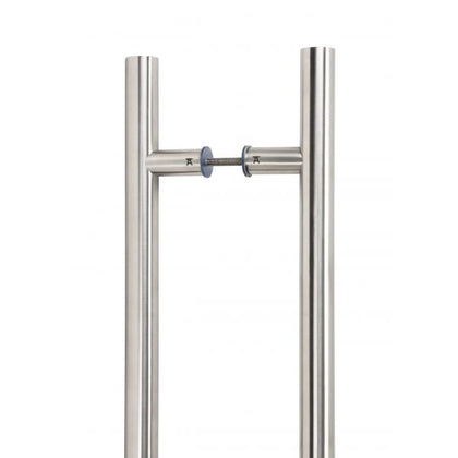 Satin SS (316) 1.8m T Bar Handle B2B Fix 32mm Ø