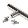 Polished SS (316) 0.9m T Bar Handle Secret Fix 32mm Ø