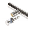 Polished SS (316) 0.9m T Bar Handle Bolt Fix 32mm Ø