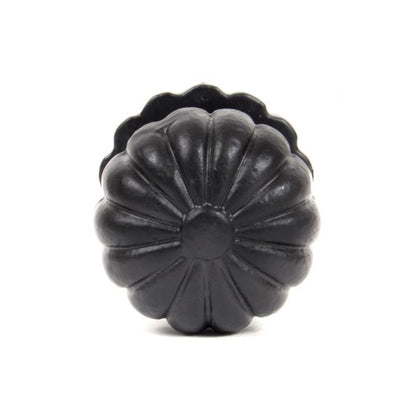 Black Flower Cabinet Knob - Large