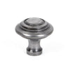 Natural Smooth Ringed Cabinet Knob - Large