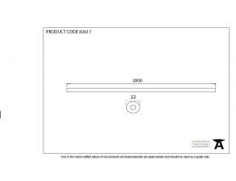 Beeswax 2m Curtain Pole
