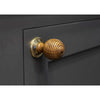 Rosewood and Aged Brass Beehive Cabinet Knob 38mm