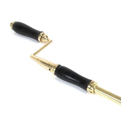 Lacquered Brass Window Winder with Handle