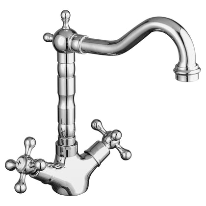 Traditional Twin Hart Shaped French Sink Mixer