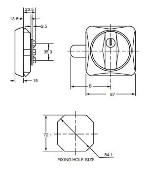 FLUSH FITTING HANDLE 1691