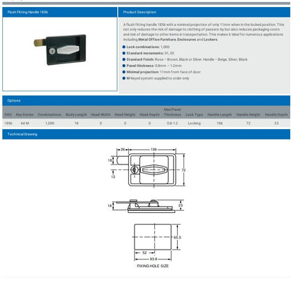 FLUSH FITTING HANDLE 1856