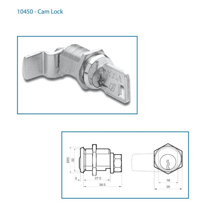 ASSA 10450 5 PIN CAMLOCK