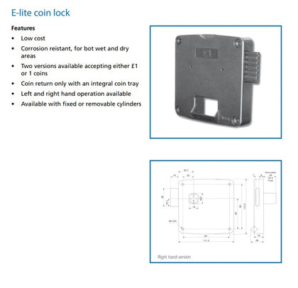ASSA E-LITE £1 COIN LOCK
