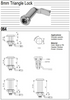 20130 8MM TRIANGLE DRIVE / 30MM LONG BODY SPANNER LOCK