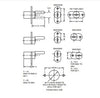 L&F 5841 DOUBLE FLANGE PEDESTAL LOCK - HORIZONTAL