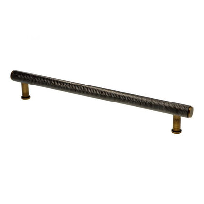 Alexander and Wilks Crispin Dual Finish Knurled T-bar Cupboard Pull Handle