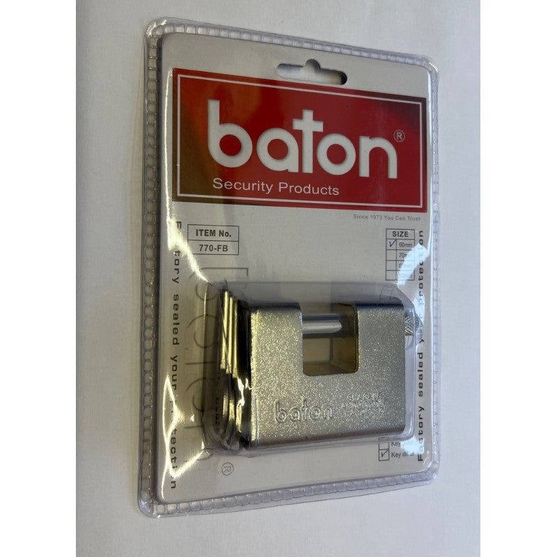 BATON 770-FB 60MM ARMORED SLIDING SHACKLE BLOCK PADLOCK FOR CONTAINERS ...
