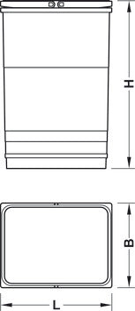 One2 Bin 42L Dark Grey