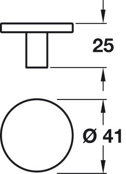 Como Knob Brushed Gold D41mm